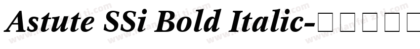 Astute SSi Bold Italic字体转换